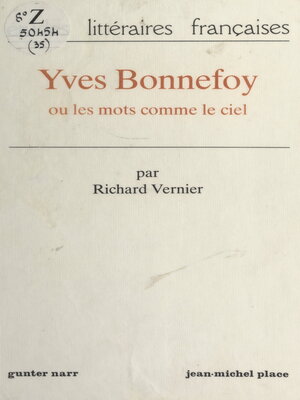 cover image of Yves Bonnefoy